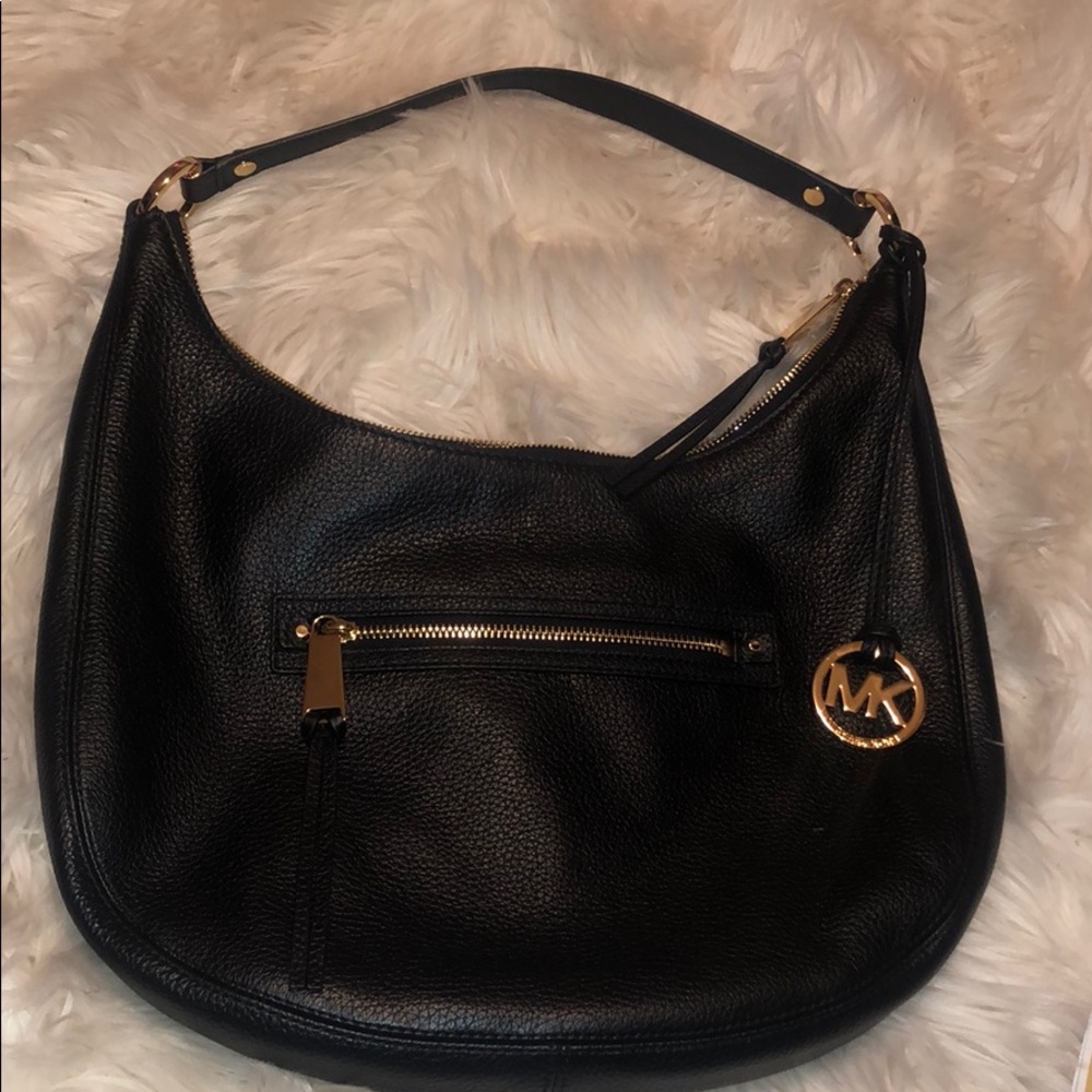 Black Leather Michael Kors Purse